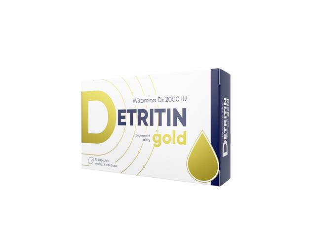Detritin Gold interakcje ulotka kapsułki - 75 kaps.