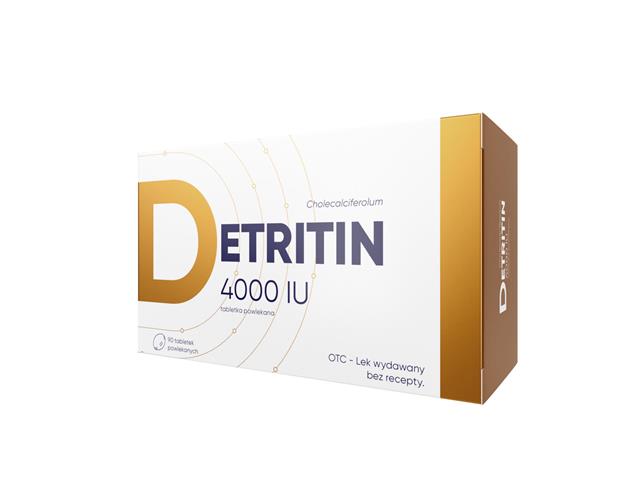 Detritin interakcje ulotka tabletki powlekane 100 mcg D3 4000 j.m. 90 tabl.