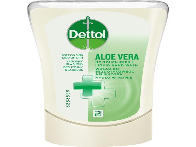 Dettol Aloe Vera delikatny aloes wkład uzupełniający do bezdotykowego aplikatora mydła w płynie interakcje ulotka mydło  250 ml