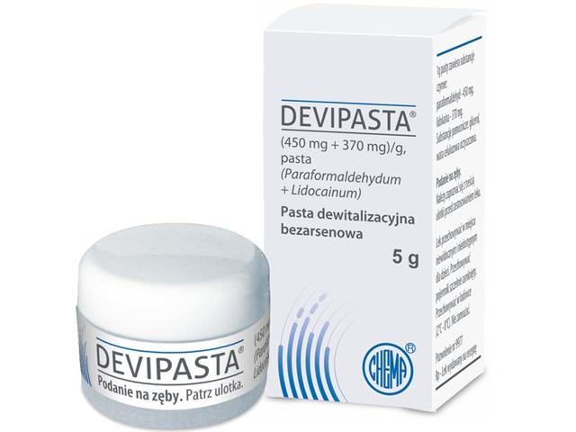 Devipasta interakcje ulotka pasta (450mg+370mg)/g 5 g (pudeł.)