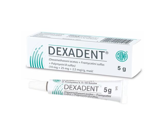 Dexadent interakcje ulotka maść (10mg+25mg+2,5mg)/g 5 g