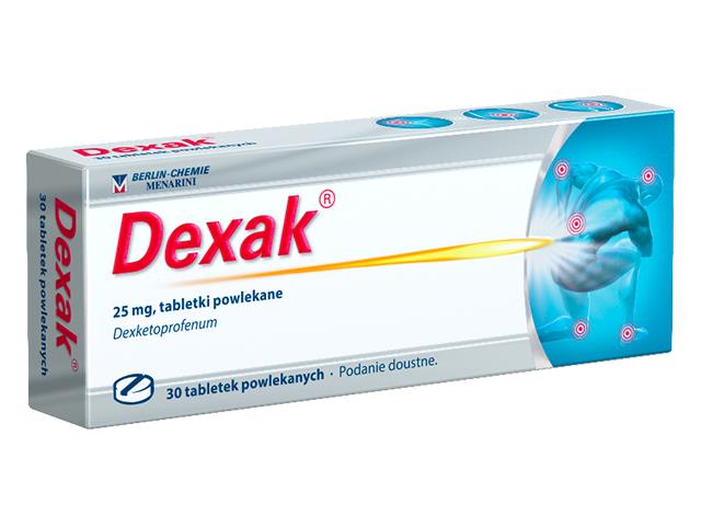 Dexak interakcje ulotka tabletki powlekane 25 mg 30 tabl.