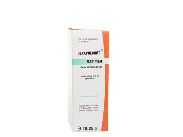 Dexapolcort interakcje ulotka aerozol na skórę, zawiesina 150 mcg/ml 30 ml | 16.25 g