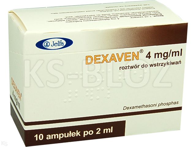 Dexaven interakcje ulotka roztwór do wstrzykiwań 4 mg/ml 10 amp. po 2 ml