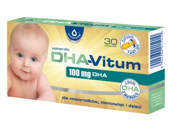 DHA-Vitum 100 mg DHA interakcje ulotka kapsułki twist-off - 30 kaps.