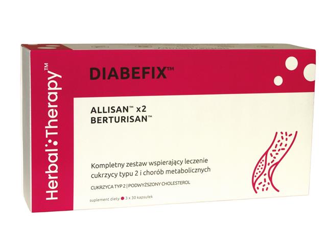 Diabefix Zestaw Allisan + Berturisan interakcje ulotka kapsułki - 2 op. po 30 kaps. (+ 30 kaps.)