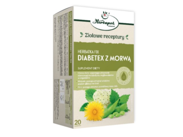 Diabetex Z Morwą Fix Herbatka interakcje ulotka  1,5 g 20 sasz.