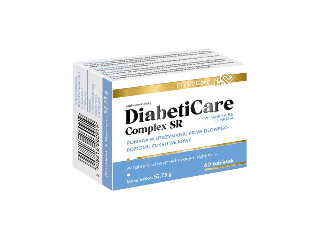 Diabeticare Complex SR interakcje ulotka tabletki o przedłużonym uwalnianiu  60 tabl.