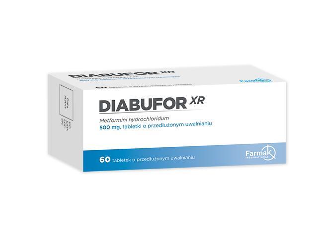 Diabufor XR interakcje ulotka tabletki o przedłużonym uwalnianiu 500 mg 60 tabl.
