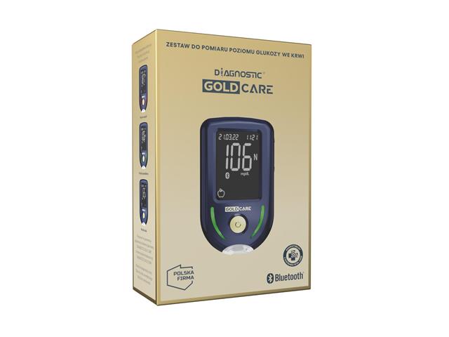 Diagnostic Gold Care Zestaw do pomiaru poziomu glukozy we krwi interakcje ulotka zestaw - 1 zest.