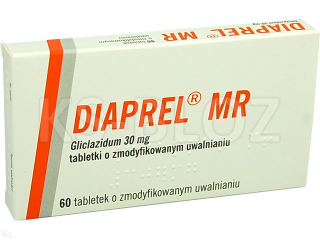 Diaprel MR interakcje ulotka tabletki o zmodyfikowanym uwalnianiu 30 mg 60 tabl. | 2 blist.po 30 szt.