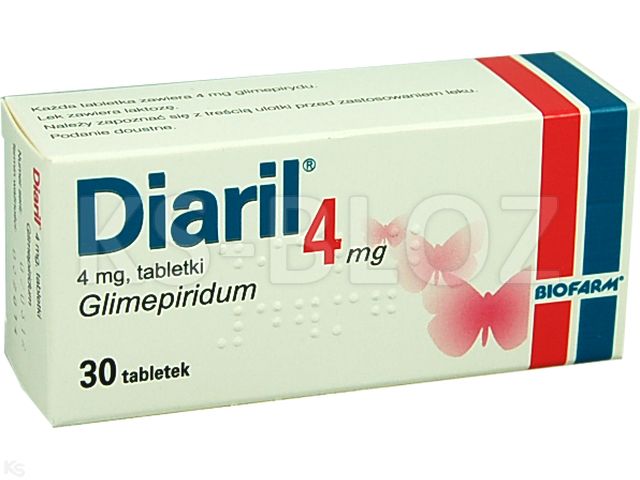 Diaril interakcje ulotka tabletki 4 mg 30 tabl. | 3 blist.po 10 szt.
