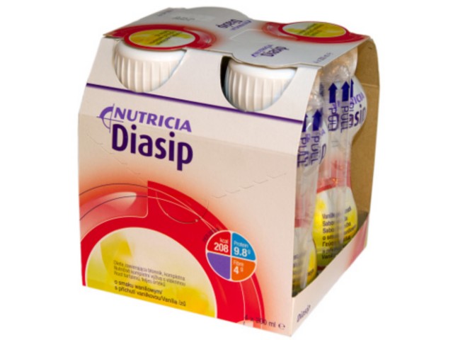 Diasip smak waniliowy interakcje ulotka płyn - 4 szt. po 200 ml