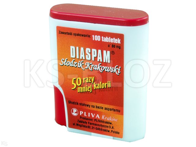 Diaspam słodzik interakcje ulotka tabletki 18 mg 100 tabl.