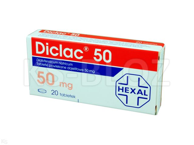 Diclac 50 interakcje ulotka tabletki dojelitowe 50 mg 20 tabl.