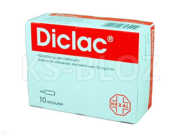 Diclac interakcje ulotka roztwór do wstrzykiwań domięśniowych 75 mg/3ml 10 amp. po 3 ml