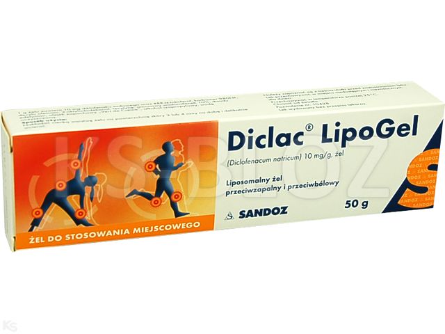 Diclac Lipogel interakcje ulotka żel 10 mg/g 50 g (tub.)