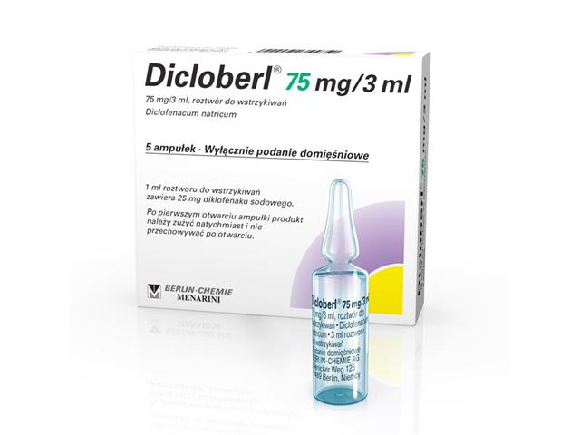 Dicloberl 75 mg/3 ml interakcje ulotka roztwór do wstrzykiwań 75 mg/3ml 5 amp. po 3 ml