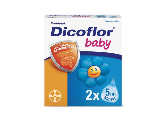 Dicoflor Baby interakcje ulotka krople  2 but. po 5 ml