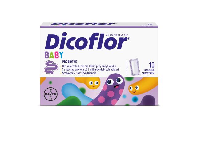 Dicoflor Baby interakcje ulotka proszek - 10 sasz.