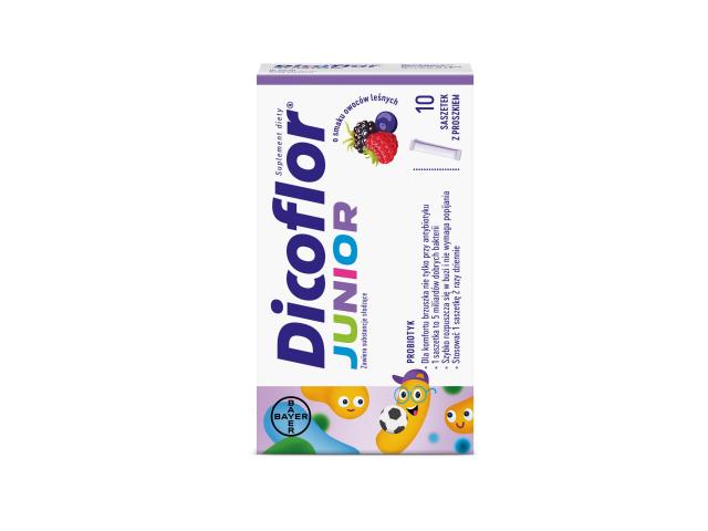Dicoflor Junior interakcje ulotka proszek - 10 sasz.