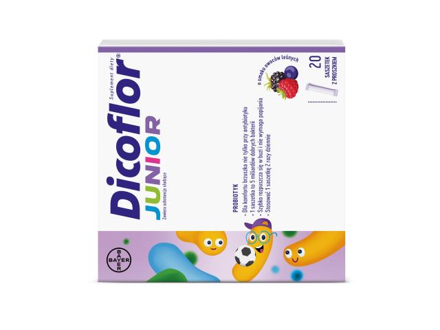 Dicoflor Junior interakcje ulotka proszek - 20 sasz.
