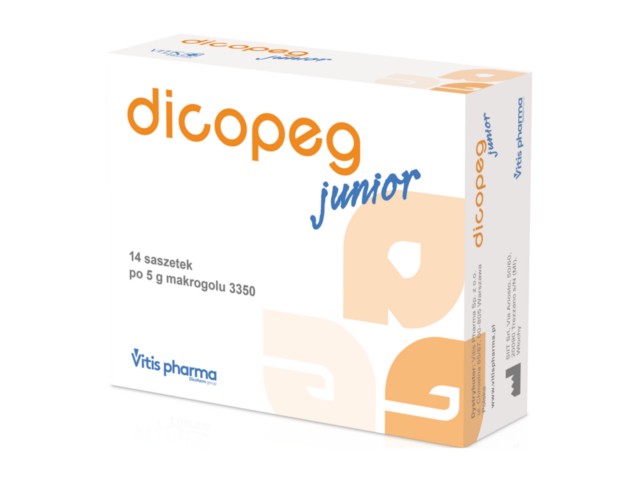 Dicopeg Junior interakcje ulotka proszek do sporządzania zawiesiny doustnej  14 sasz. po 5 g