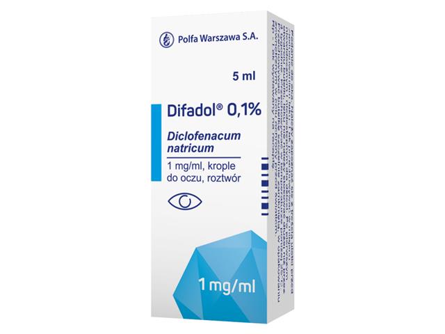 Difadol 0,1% interakcje ulotka krople do oczu, roztwór 1 mg/ml 