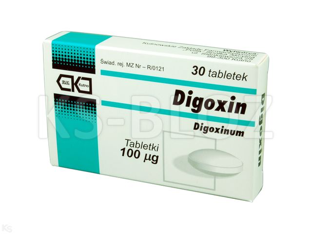 Digoxin Teva interakcje ulotka tabletki 0,1 mg 30 tabl.