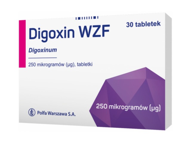 Digoxin WZF interakcje ulotka tabletki 250 mcg 30 tabl. | 2 blist.po 15 szt.