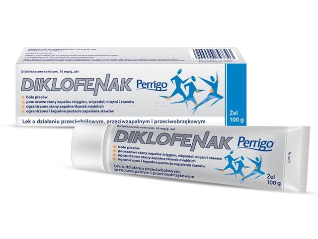 Diklofenak Perrigo (Diklofenak Omega Pharma) interakcje ulotka żel 10 mg/g 100 g | tuba