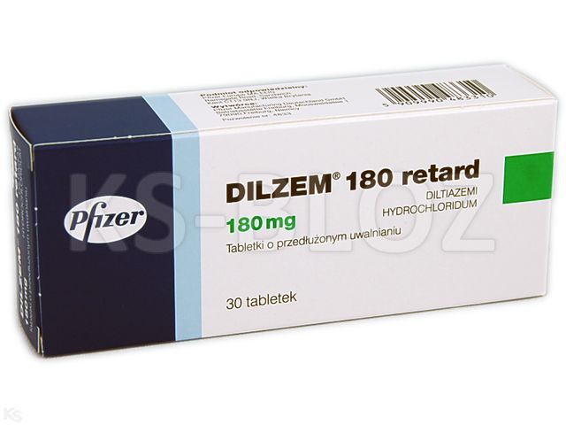 Dilzem 180 retard interakcje ulotka tabletki o przedłużonym uwalnianiu 180 mg 30 tabl.
