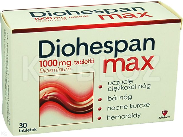 Diohespan Max interakcje ulotka tabletki 1 g 