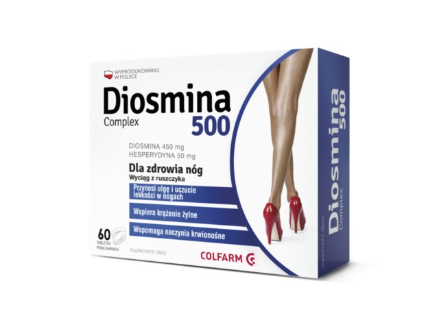 Diosmina 500 Complex interakcje ulotka tabletki  60 tabl.