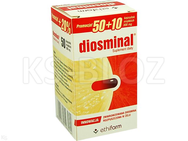 Diosminal interakcje ulotka kapsułki 300 mg 60 kaps. | 50+10