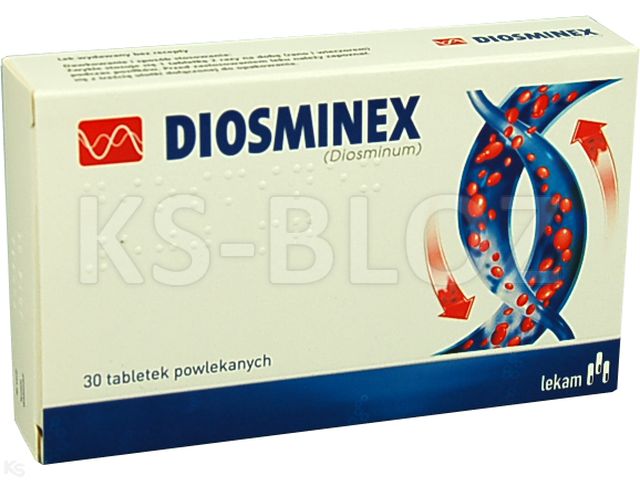 Diosminex interakcje ulotka tabletki powlekane 500 mg 30 tabl. | 2 blist.po 15 szt.