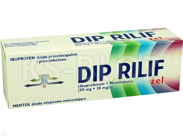 DIP Rilif interakcje ulotka żel (50mg+30mg)/g 50 g | tuba