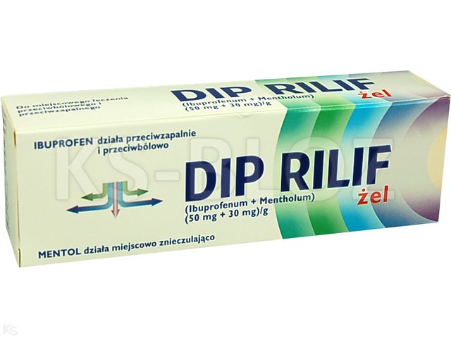 DIP Rilif interakcje ulotka żel (50mg+30mg)/g 100 g (tub.)