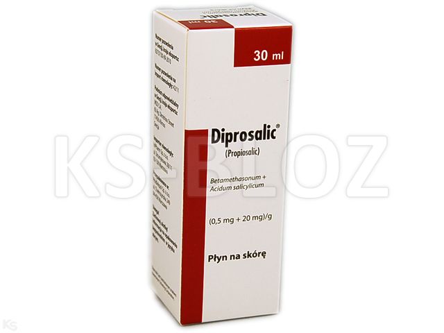 Diprosalic interakcje ulotka płyn do stosowania na skórę (640mcg+20mg)/g 30 ml