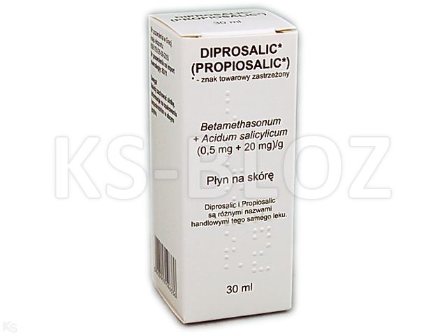 Diprosalic interakcje ulotka płyn do stosowania na skórę (500mcg+20mg)/g 30 ml