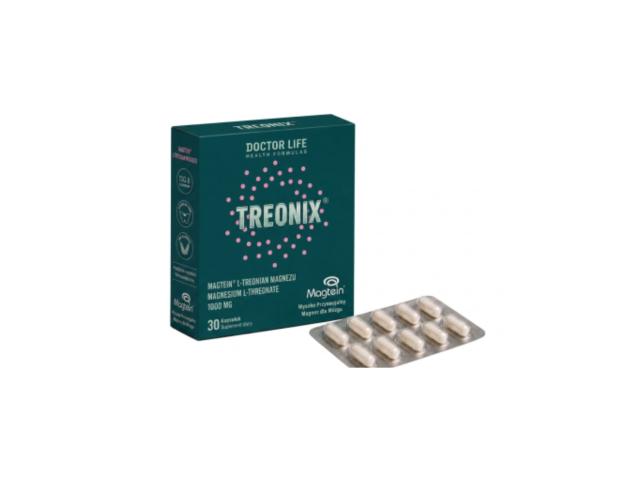 Doctor Life Treonix Magtein L-Treonian Magnezu 1000 mg interakcje ulotka kapsułki 30 kaps.