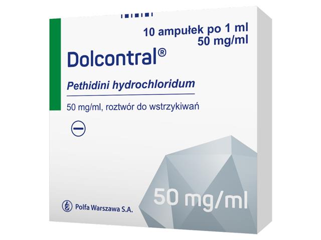 Dolcontral interakcje ulotka roztwór do wstrzykiwań 50 mg/ml 10 amp. po 1 ml