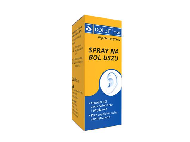 Dolgit Med Spray na ból uszu interakcje ulotka spray do uszu  20 ml