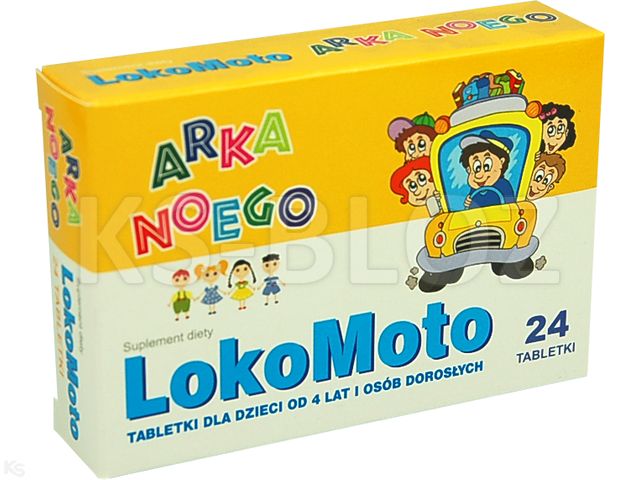 Domowa Apteczka Arka Noego Lokomoto interakcje ulotka tabletki - 24 tabl.