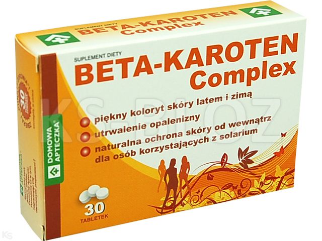 Domowa Apteczka Beta Karoten Complex interakcje ulotka tabletki  30 tabl.