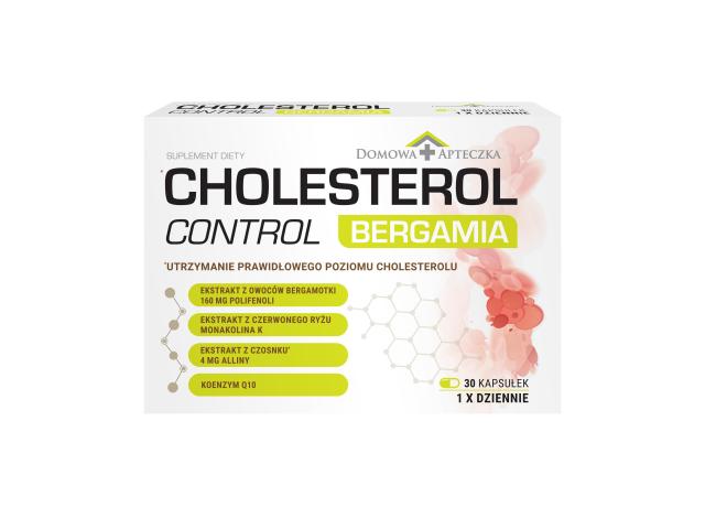 Domowa Apteczka Cholesterol Control Bergamia interakcje ulotka kapsułki - 30 kaps.