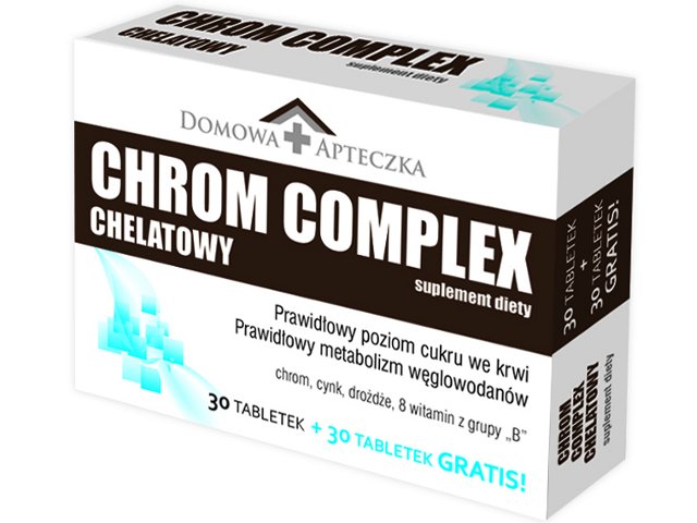 Domowa Apteczka Chrom chelatowy complex (30 tabl.GRATIS) interakcje ulotka zestaw  30 tabl. | +30 tabl.