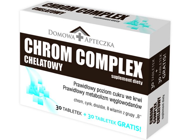 Domowa Apteczka Chrom chelatowy complex (30 tabl.GRATIS) interakcje ulotka zestaw  30 tabl.