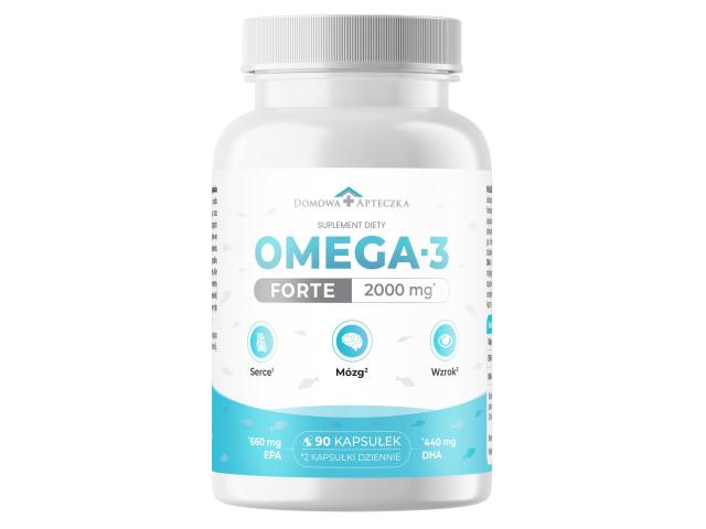 Domowa Apteczka Omega 3 Forte interakcje ulotka kapsułki - 90 kaps.