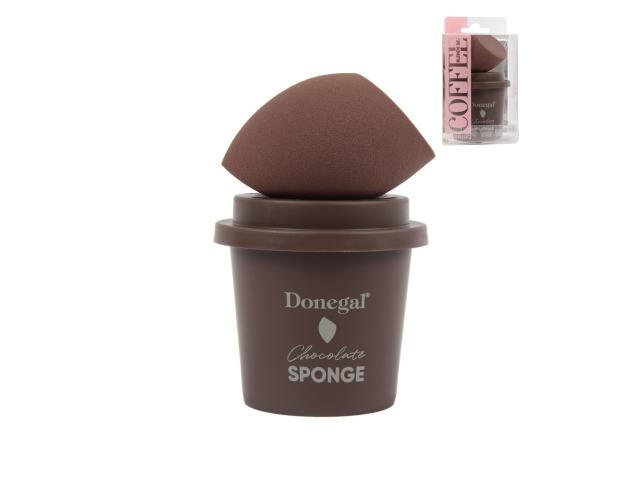 Donegal Sponge Chocolate Gąbka do makijażu 4352 w etui podróżnym interakcje ulotka gąbka - 1 szt.